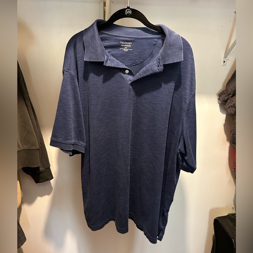 Big And Tall 2XT Navy Blue Shirt
